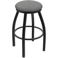 XL 802 Misha 30" Swivel Bar Stool with Black Wrinkle Finish and Graph Alpine Seat