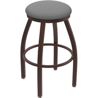 XL 802 Misha 36" Swivel Extra Tall Bar Stool with Bronze Finish and Canter Folkstone Grey Seat