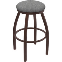 XL 802 Misha 36" Swivel Extra Tall Bar Stool with Bronze Finish and Graph Alpine Seat