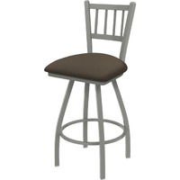 XL 810 Contessa 30" Swivel Bar Stool with Anodized Nickel Finish and Canter Earth Seat