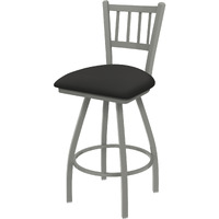 XL 810 Contessa 30" Swivel Bar Stool with Anodized Nickel Finish and Canter Iron Seat