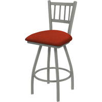 XL 810 Contessa 30" Swivel Bar Stool with Anodized Nickel Finish and Graph Poppy Seat