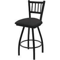 XL 810 Contessa 30" Swivel Bar Stool with Black Wrinkle Finish and Canter Iron Seat