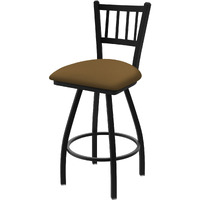 XL 810 Contessa 30" Swivel Bar Stool with Black Wrinkle Finish and Canter Saddle Seat