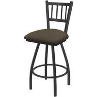 XL 810 Contessa 30" Swivel Bar Stool with Pewter Finish and Canter Earth Seat