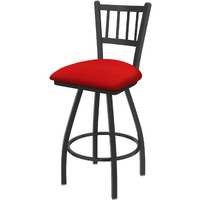 XL 810 Contessa 30" Swivel Bar Stool with Pewter Finish and Canter Red Seat