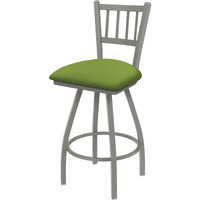 XL 810 Contessa 36" Swivel Extra Tall Bar Stool with Anodized Nickel Finish and Canter Kiwi Green Seat
