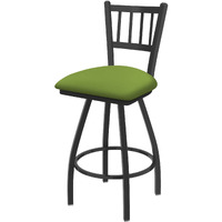 XL 810 Contessa 36" Swivel Extra Tall Bar Stool with Pewter Finish and Canter Kiwi Green Seat