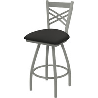 XL 820 Catalina 30" Swivel Bar Stool with Anodized Nickel Finish and Canter Iron Seat