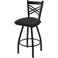 XL 820 Catalina 30" Swivel Bar Stool with Black Wrinkle Finish and Canter Iron Seat