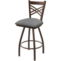 XL 820 Catalina 30" Swivel Bar Stool with Bronze Finish and Graph Alpine Seat