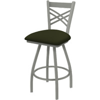 XL 820 Catalina 36" Swivel Extra Tall Bar Stool with Anodized Nickel Finish and Canter Pine Seat