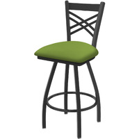 XL 820 Catalina 36" Swivel Extra Tall Bar Stool with Pewter Finish and Canter Kiwi Green Seat