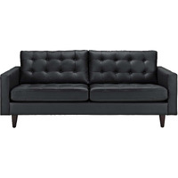 Empress Bonded Leather Sofa - Black