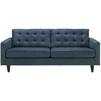 Empress Upholstered Fabric Sofa - Azure