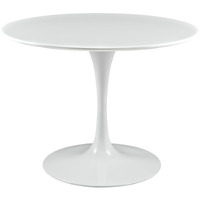 Lippa 40" Round Wood Top Dining Table - White