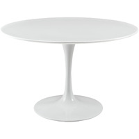 Lippa 47" Round Wood Top Dining Table - White