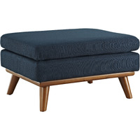 Engage Upholstered Fabric Ottoman - Azure