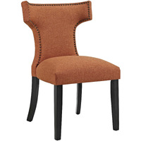 Curve Fabric Dining Chair - Orange