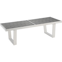 Sauna 4' Stainless Steel Bench - Silver