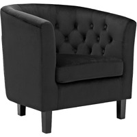 Prospect Velvet Armchair - Black