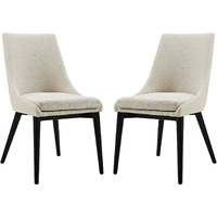 Viscount Dining Side Chair Fabric Set of 2 - Beige
