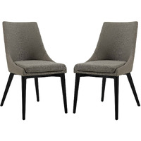 Viscount Dining Side Chair Fabric Set of 2 - Granite