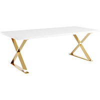 Sector Dining Table - White Gold