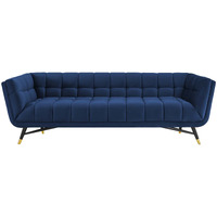 Adept Upholstered Velvet Sofa - Midnight Blue