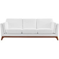 Chance Upholstered Fabric Sofa - White