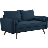 Revive Upholstered Fabric Loveseat - Azure