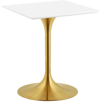 Lippa 24" Square Dining Table - Gold White