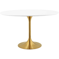 Lippa 48" Oval Dining Table - Gold White