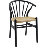 Flourish Spindle Wood Dining Side Chair - Black