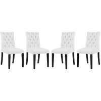 Duchess Dining Chair Vinyl Set of 4 - White