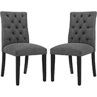 Duchess Dining Chair Fabric Set of 2 - Gray