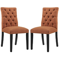 Duchess Dining Chair Fabric Set of 2 - Orange