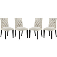 Duchess Dining Chair Fabric Set of 4 - Beige