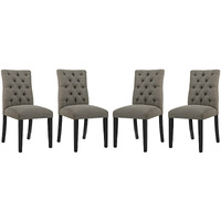 Duchess Dining Chair Fabric Set of 4 - Granite