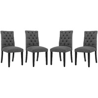 Duchess Dining Chair Fabric Set of 4 - Gray