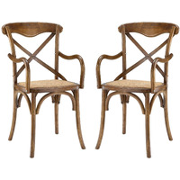 Gear Dining Armchair Set of 2 - Walnut