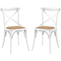 Gear Dining Side Chair Set of 2 - White