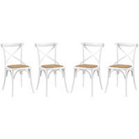Gear Dining Side Chair Set of 4 - White