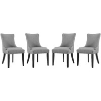 Marquis Dining Chair Fabric Set of 4 - Light Gray