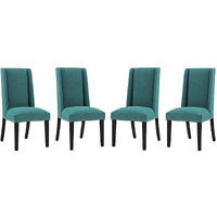 Baron Dining Chair Fabric Set of 4 - Teal