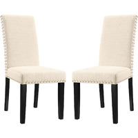Parcel Dining Side Chair Fabric Set of 2 - Beige