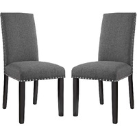 Parcel Dining Side Chair Fabric Set of 2 - Gray