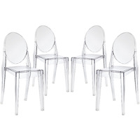 Casper Dining Chairs Set of 4 - Clear