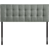Lily Queen Upholstered Fabric Headboard - Gray