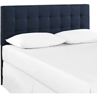 Lily Queen Upholstered Fabric Headboard - Navy